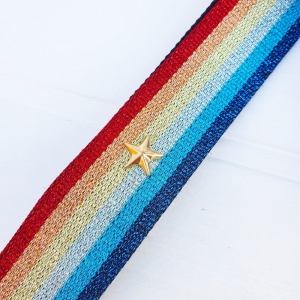 Bag Strap - Shimmering  Rainbow Stars